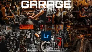 Garage Lightroom Mobile Preset | Black Preset | Car Preset | Motorbike Preset | Dark Preset