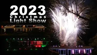 Christmas Light Show 2023 with Huge Fireworks!