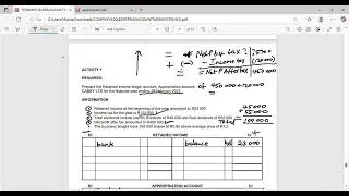 Grade 12 Accounting: Companies;  Retained Income & Appropriation Account Ledger