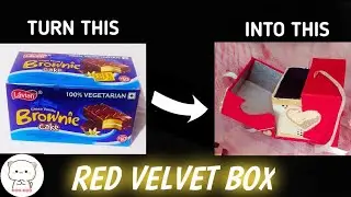 RED VELVET BOX USING WASTE BOX |ELEGANT BOX| ROYAL GIFTS FOR WEDDING, BIRTHDAY ❤️