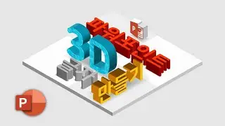 파워포인트 PowerPoint 3D 아이소메트릭 글자 만들기