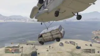 GTA 5 - Parked van in Grapeseed (using Cargobob)