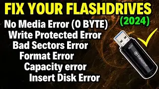 Pen Drive Showing No Media 0 Bytes | No Media USB Fix | Insert A Disk (SOLVED)