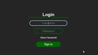 Beautiful Animated Sign In Page | Log In form