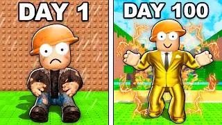 Surviving 100 Days As The OWNER Of Kick A Lucky Block!