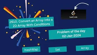 2610. Convert an Arr Into a 2D Arr With Conditions #leetcode #coding #problemoftheday #hashmap #set
