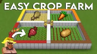 NEW MINECRAFT 1.21.10 EASY CROP FARM TUTORIAL - Potato Wheat Carrot Beetroot