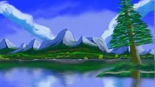 How to paint like Bob Ross in GIMP (English)