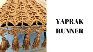 YAPRAK RUNNER YAPIMI 🤩 KOLAY TIĞ İŞİ RUNNER YAPIMI #crochet