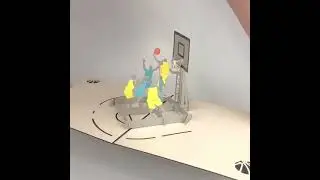 3D Pop Up Greeting Card Basketball