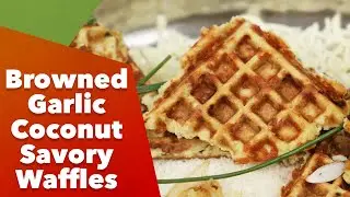 Keto Browned Garlic Coconut Savory Waffles Recipe