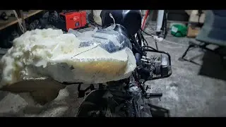 ПЛАСТИК НА МОТОЦИКЛ своими руками. от и до. (днепр нейкед) Часть 1.