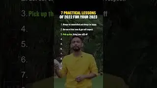 7 practical lessons of 2022 for your 2023 | Digital Pratik #Shorts