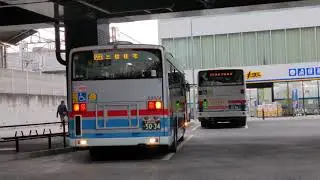 京浜急行バス追浜営業所　八21  金沢八景駅→三信住宅行発車