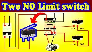 Dol starter with two NO limit switch connection diagram |Limit switch | Ali Technical Power