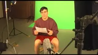 Professional lighting with green screen setup for interviews and film productions