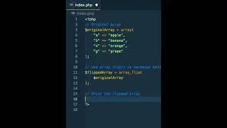 🔀 Unleash the Magic of array_flip() in PHP, #phparrays #codingtips #webdevelopment #php