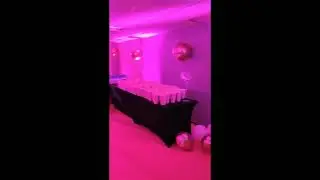 Оформление шарами Bubbles (сферы розовое золото)