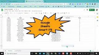 Google Sheets Smart Fill Feature