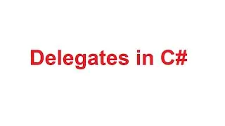 Delegates in C# with Examples | CSharp Delegates | Dot Net Tutorials