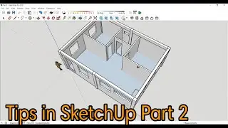Tips in SketchUp for Beginners | Creating Beam and Doors and Windows Opening