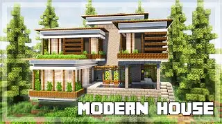 How to Build a Modern House / Mansion in Minecraft - Tutorial