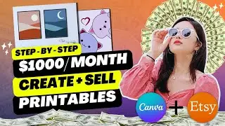 How to Make Money Selling Printable on Etsy ($1,000/Month!)|#art #digitalproducts #drawing #tutorial