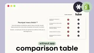 shopify comparison table without app