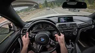 BMW M4 POV DRIVE | City + Highway | Running Late on My Lunch Break (4K)