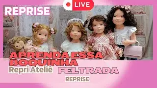 REPRISE: Aprenda a fazer essa linda boquinha de boneca de Pano Realista. Passo a passo completo.