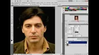 Лицо со шрамом в фотошопе