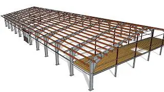 ARENA per cavalli dimensioni 66,00x30,00x9,00 h max. (Sketchup)