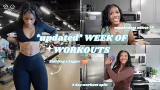 FULL WEEK OF WORKOUTS | *UPDATED* 5 day split, fat loss & glute focused, core workouts, cardio