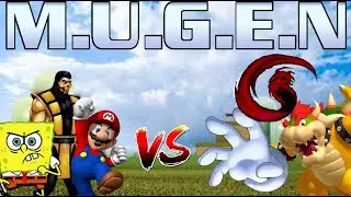 MUGEN Battle 145: Mario, Scorpion, SpongeBob vs Master Hand, Giygas, Bowser