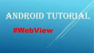 WebView in android studio.