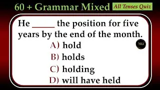 60 + Verbs Test & Quiz | English All Tenses Mixed Quiz | English Grammar Quiz | No.1 Quality English