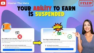 How I Fix Your Ability to Earn Is Suspended | Your Ability to Earn Is Limited or Restricted Facebook