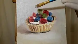 Как нарисовать пирожное, 2 часть. Мастер класс, живопись маслом.Oil. Cake.