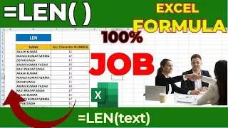 How to use Len Formula in Excel ? | Len Formula in hindi | excel tutorial