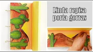 Linda repisa porta gorras fácil de hacer