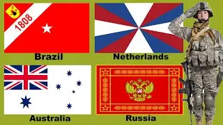 Military Flags of Different Countries - Part 2 (National Flags Vs Military Flags)