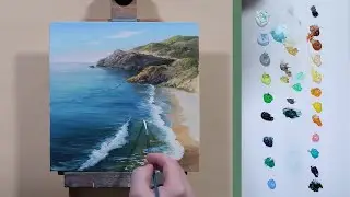 Painting Ocean Coast in Real-Time | Big Sur, California