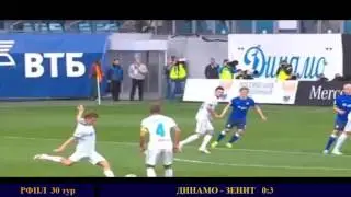 ДИНАМО - ЗЕНИТ 0:3 ОБЗОР МАТЧА 21.05.2016 РФПЛ 30 тур