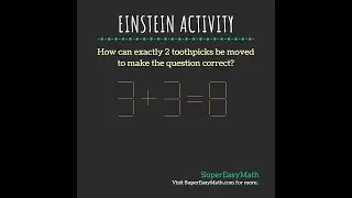 How can exactly 2 toothpicks be moved to make the equation correct?