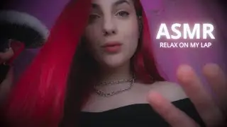 ASMR Relax on my lap - Fluffy Mic Scratching, Head Massage