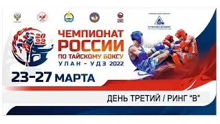 ТАЙСКИЙ БОКС. ЧЕМПИОНАТ РОССИИ. ДЕНЬ ТРЕТИЙ. РИНГ "B"