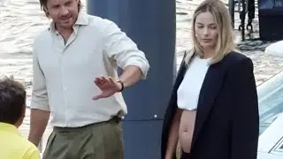 Pregnant Margot Robbie Debuts Her Baby Bump In Italy