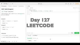 Day 127: LeetCode Problem 242.  Valid Anagram I - Swift