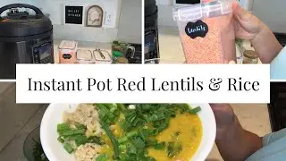Instant Pot Red Lentils and Rice | Easy weightloss Daily Dozen recipe
