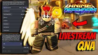 🔴LIVE - Anime Defenders Planning Future Updates QNA + Fan Suggestions